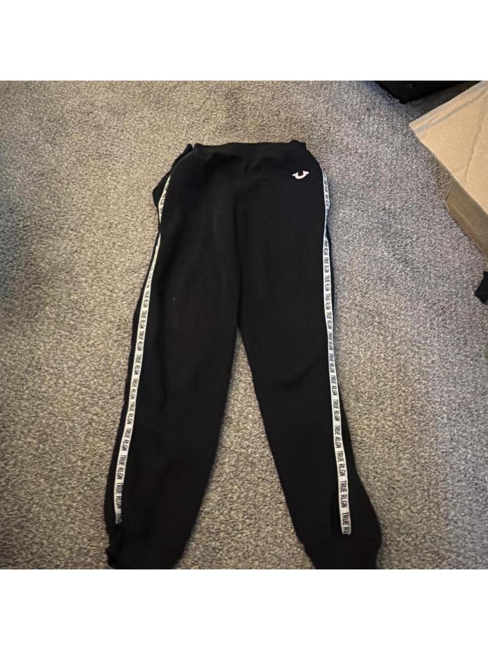 True Religion Men's Black Joggers-tracksuit